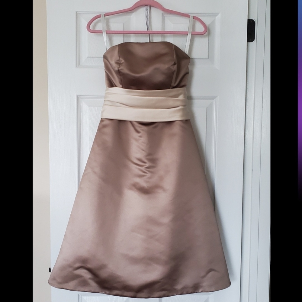 Bill Levkoff Champagne Dress